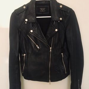Zara genuine leather jacket